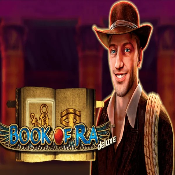 Book of Ra Deluxe logo by Novomatic Stake Casino