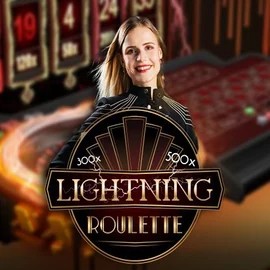Official Live Casino logo: Lightning Roulette by Evolution at Stake Casino