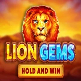 Lion Gems Hold and Win slot logo by Playson at Stake Casino