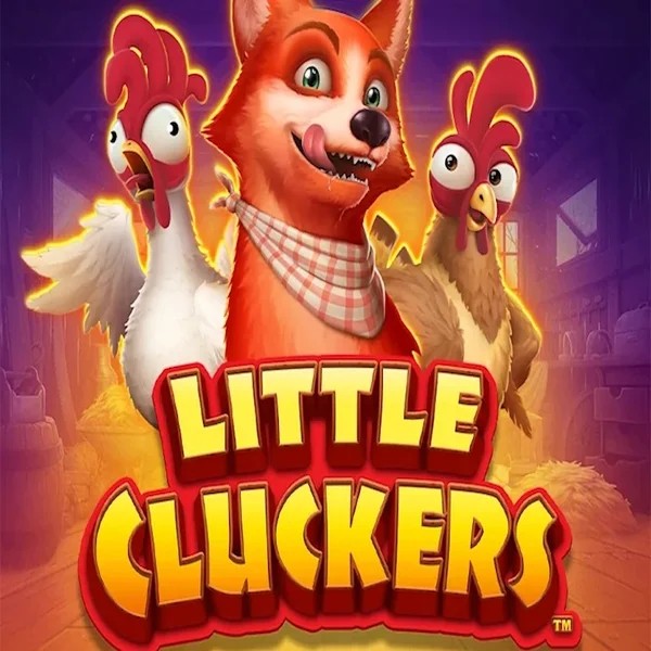 Little Cluckers slot logo by Greentube at Stake Casino