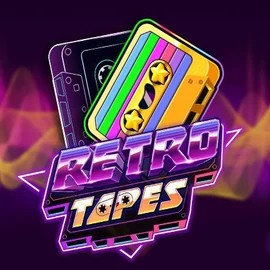 Retro Tapes slot logo by Push Gaming at Stake Casino