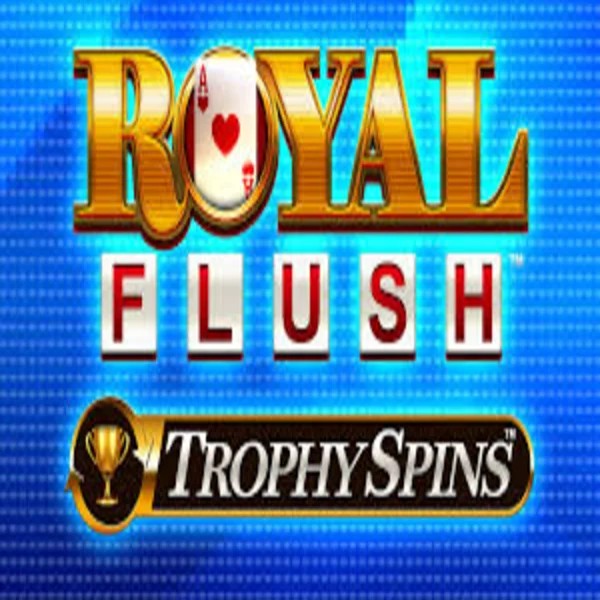 Royal Flush Trophy Spins slot logo by Greentube at Stake Casino