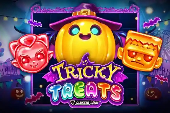 Official Slots logo: Tricky Treats by Push Gaming at Stake Casino